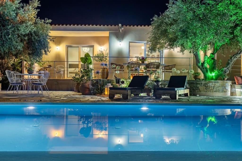 Skopelos Blue Heaven Pool Villa In Olive Grove Exterior photo